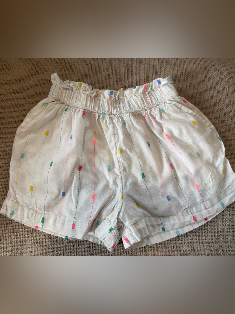 Rainbow White Shorts